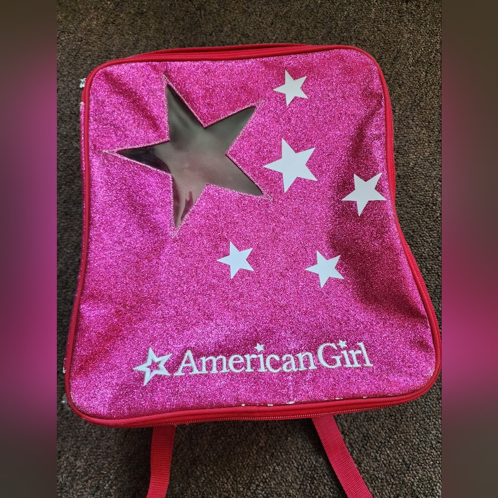 American Girl Doll Pink Glitter Backpack